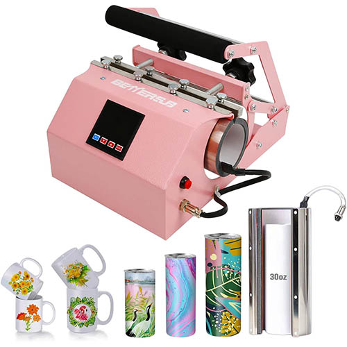 BetterSub 3in1 Tumbler Mug Heat Press Machine, Sublimation Straight Skinny Tumbler Mug